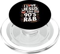 I Love Jesus and 90s RnB Quote Design PopSockets PopGrip for MagSafe