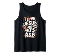 I Love Jesus and 90s RNB Quote Design Tank Top