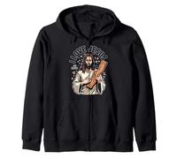I Love Jesus and Bacon Funny Christian Religious Zip Hoodie