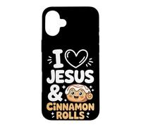 I Love Jesus And Cinnamon Rolls Case for iPhone 16 Plus