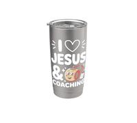 I Love Jesus and Coaching Stainless Steel Insulated Tumbler