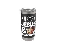 I Love Jesus and Coaching Stainless Steel Insulated Tumbler
