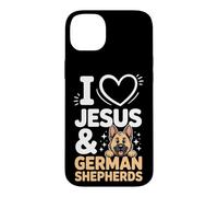 I Love Jesus And German Shepherds Case for iPhone 14 Plus