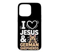 I Love Jesus And German Shepherds Case for iPhone 15 Pro Max
