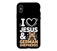 I Love Jesus And German Shepherds Case for iPhone X/XS