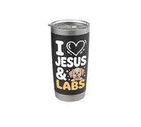 I Love Jesus and Labs Stainless Steel Insulated Tumbler