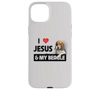 I Love Jesus and My Beagle Dog Mom Dad Pet Parent Christians Case for iPhone 15 Plus