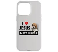 I Love Jesus and My Beagle Dog Mom Dad Pet Parent Christians Case for iPhone 15 Pro Max