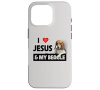 I Love Jesus and My Beagle Dog Mom Dad Pet Parent Christians Case for iPhone 16 Pro