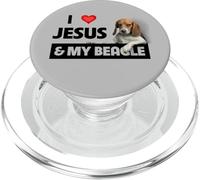 I Love Jesus and My Beagle Dog Mom Dad Pet Parent Christians PopSockets PopGrip for MagSafe