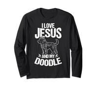 I Love Jesus and My Doodle Christian Dog Lover Long Sleeve T-Shirt