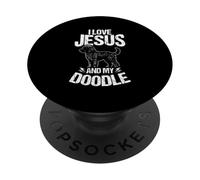 I LOVE JESUS AND MY DOODLE Christian Dog Lover PopSockets Adhesive PopGrip