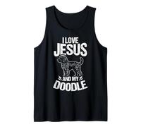 I Love Jesus and My Doodle Christian Dog Lover Tank Top
