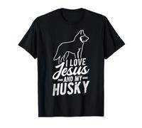 I Love Jesus and My Husky Christian Husky Lover T-Shirt