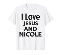I Love Jesus and Nicole T-Shirt Name T-Shirt