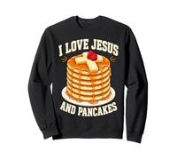I Love Jesus and Pancakes Religious Breakfast Sweatshirt