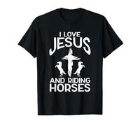 I Love Jesus And Riding Horses | Horse Girl Horseback Rider T-Shirt