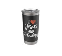 I Love Jesus and Technology Christian Religious Technology Stainless Steel Insulated Tumbler