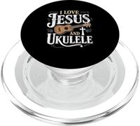 I Love Jesus And Ukulele Christian Music PopSockets PopGrip for MagSafe