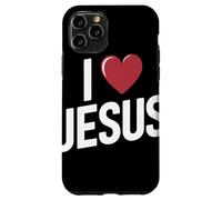 I Love Jesus Bold Letter Christian Faith Religious Apparel Case for iPhone 11 Pro