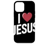 I Love Jesus Bold Letter Christian Faith Religious Apparel Case for iPhone 12 mini