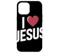 I Love Jesus Bold Letter Christian Faith Religious Apparel Case for iPhone 12 Pro Max