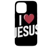 I Love Jesus Bold Letter Christian Faith Religious Apparel Case for iPhone 13 Pro Max