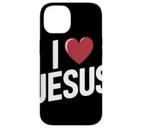 I Love Jesus Bold Letter Christian Faith Religious Apparel Case for iPhone 14