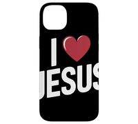 I Love Jesus Bold Letter Christian Faith Religious Apparel Case for iPhone 14 Plus