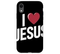 I Love Jesus Bold Letter Christian Faith Religious Apparel Case for iPhone XR