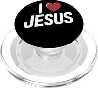 I Love Jesus Bold Letter Christian Faith Religious Apparel PopSockets PopGrip for MagSafe