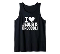 I Love Jesus & Broccoli Funny Christian Vegetarian Tank Top