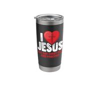 I Love Jesus Christ Design for a Bible Student Stainless Steel Insulated Tumbler