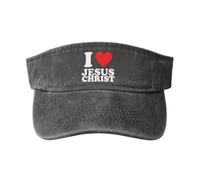 I Love Jesus Christ Sun Hats for Men and Women Deep Heather