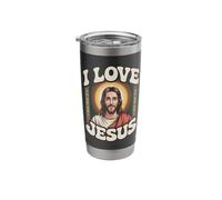 I Love Jesus Christian Faith Devotion Stainless Steel Insulated Tumbler