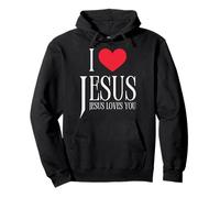 I Love Jesus Jesus Loves You Motivational Bible Christian Pullover Hoodie