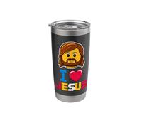 I Love Jesus Master Builder Building Bricks Blocks Christian Stainless Steel Insulated Tumbler