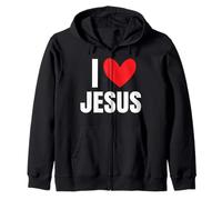 I Love Jesus Name Personalized Men God BFF Friend Bible Pray Zip Hoodie