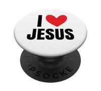 I Love Jesus Name Personalized Men Guy BFF Friend Heart God PopSockets Adhesive PopGrip