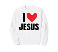 I Love Jesus Name Personalized Men Guy BFF Friend Heart God Sweatshirt