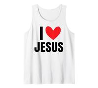 I Love Jesus Name Personalized Men Guy BFF Friend Heart God Tank Top