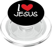 I Love Jesus Name Personalized Men Guy BFF Friend Heart PopSockets PopGrip for MagSafe