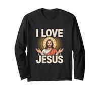 I Love Jesus Radiant Savior Art Long Sleeve T-Shirt