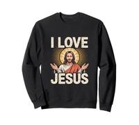 I Love Jesus Radiant Savior Art Sweatshirt