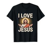 I Love Jesus Radiant Savior Art Value Graphic T-Shirt