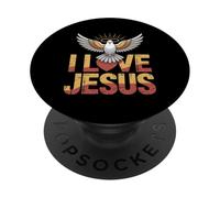 I Love Jesus Religious Faithful Spiritual PopSockets Adhesive PopGrip