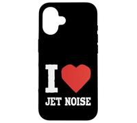 I Love Jet Noise Aviation Aircraft Enthusiast Heart Design Case for iPhone 16