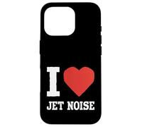 I Love Jet Noise Aviation Aircraft Enthusiast Heart Design Case for iPhone 16 Pro