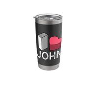 I Love John Personalized First Name John Stainless Steel Insulated Tumbler