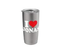 I Love Jonas, I Heart Jonas Stainless Steel Insulated Tumbler